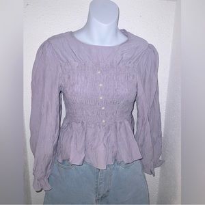Purple pearl blouse